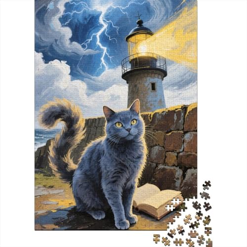 Puzzle-Abenteuer Mit 1000 Teilen - Russische Blaukatze, Holz, Faszinierende Themen Für Erwachsene, Jugendliche Und Heranwachsende Puzzle-Abenteuer Mit 1000 Teilen - Russische Blaukatze, Holz, Faszinierende Themen Für Erwachsene, Jugendliche Und Heranwachsende von FSMHDG