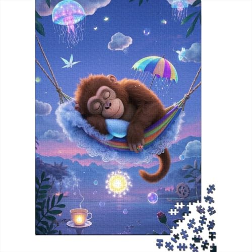 Puzzle-Abenteuer Orang-Utan Mit 1000 Teilen | Langlebiges Holzmaterial | Für Eine Kreative Pause in Der Familie von FSMHDG