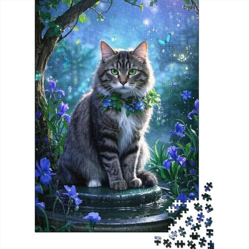 Puzzle-Leidenschaft Manx-Katze in 1000 Teilen | Ökologisches Holzspielzeug Für Anspruchsvolle Puzzler | Spaß Für Die Ganze Familie von FSMHDG