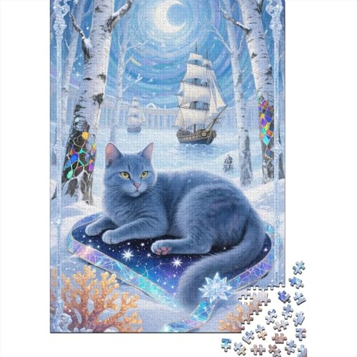 Puzzle-Leidenschaft Russische Blaukatze in 1000 Teilen | Ökologisches Holzspielzeug Für Anspruchsvolle Puzzler | Spaß Für Die Ganze Familie Puzzle-Leidenschaft Russische Blaukatze in 1000 Teilen | Ökologisches Holzspielzeug Für Anspruchsvolle Puzzler | Spaß Für Die Ganze Familie von FSMHDG