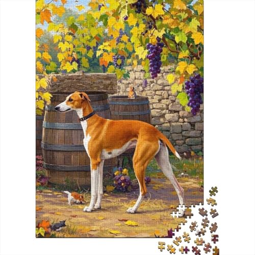 Puzzle-Meisterwerk Whippet | 1000 Teile Aus Nachhaltigem Holz | Herausforderndes Rätselspiel Für Erwachsene Und Heranwachsende von FSMHDG