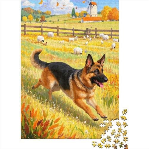 Puzzlekunst Deutscher Schäferhund in Holz | 1000 Teile Für Eine Inspirierende Herausforderung | Bildungsspielzeug Für Die Ganze Familie von FSMHDG