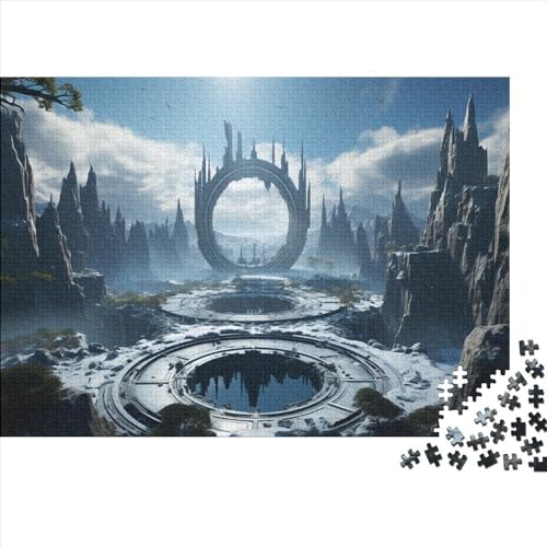 Puzzlekunst Portal zu den Alien-Ruinen in Holz | 500 Teile Für Eine Inspirierende Herausforderung | Bildungsspielzeug Für Die Ganze Familie von FSMHDG