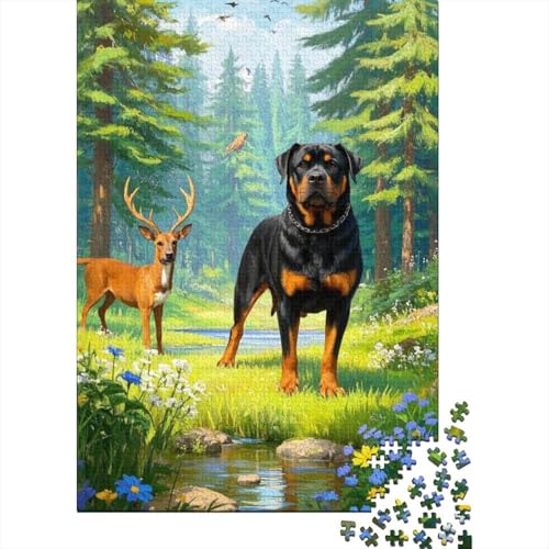 Rottweiler - Entspannendes 1000 Teile Puzzle Aus Holz, Förderung Der Kreativität, Ganze Familie Rottweiler - Entspannendes 1000 Teile Puzzle Aus Holz, Förderung Der Kreativität, Ganze Familie von FSMHDG
