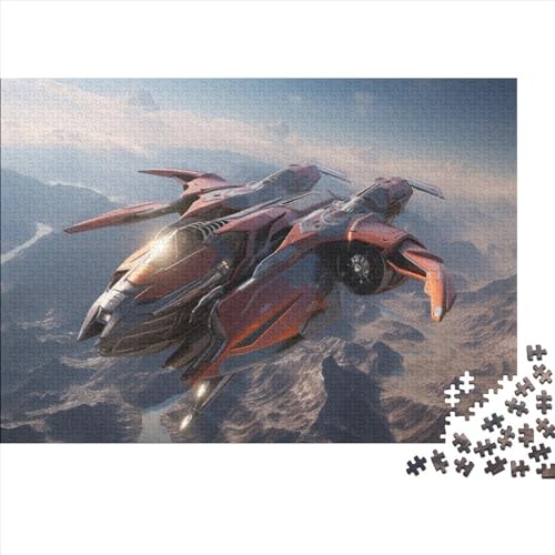 Sci-fi-Flugzeug - 1000 Teile Holzpuzzle, Kreatives Spielzeug Für Bildung Und Freizeit | Fasziniert Heranwachsende, Jugendliche Und Erwachsene von FSMHDG