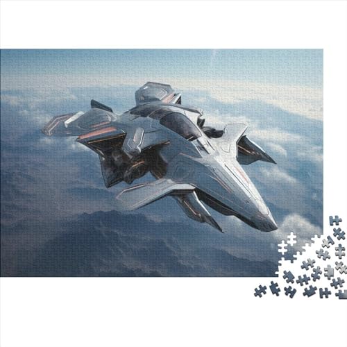 Sci-fi-Flugzeug - 1000 Teile Holzpuzzle Für Die Entwicklung Von Geduld Und Aufmerksamkeit, Unterhaltsames Lernspielzeug von FSMHDG