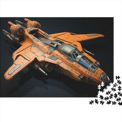 Sci-fi-Flugzeug: 500-Teile Holzpuzzle | Faszinierendes Spielzeug Für Geduld Und Geschick | Geeignet Für Jung Und Alt von FSMHDG