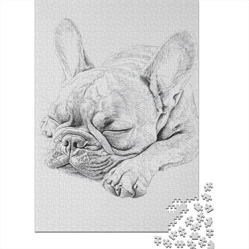 Spielerisches Lernen - Französischer Bulldog 1000 Teile Holzpuzzle, Förderung Von Konzentration Und Feinmotorik, Für Heranwachsende Und Erwachsene Spielerisches Lernen - Französischer Bulldog 1000 Teile Holzpuzzle, Förderung Von Konzentration Und Feinmotorik, Für Heranwachsende Und Erwachsene von FSMHDG