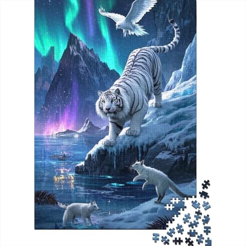 Tiger - 1000 Teile Für Puzzle-Enthusiasten | Holzspielzeug, Das Den Verstand Schärft | Ideal Für Jede Altersgruppe von FSMHDG