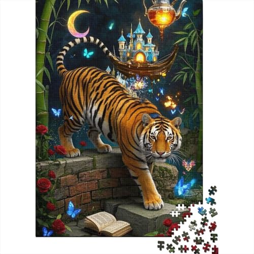 Tiger - Bildungs-Puzzle Aus Holz, 1000 Teile, Für Erwachsene Und Heranwachsende, Fördert Die Teamarbeit Und Feinmotorik Tiger - Bildungs-Puzzle Aus Holz, 1000 Teile, Für Erwachsene Und Heranwachsende, Fördert Die Teamarbeit Und Feinmotorik von FSMHDG