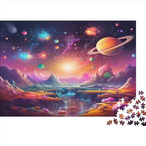Universe Planet - 1000-Teile Holzpuzzle | Landschaften, Fantasy Und Mehr | Entspannung Und Lernspielzeug in Einem von FSMHDG