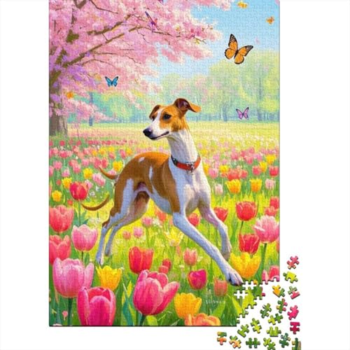 Whippet - 1000 Teile Holzpuzzle Für Kreative Köpfe, Umweltfreundliches Spielzeug, Faszinierend Für Erwachsene Und Heranwachsende von FSMHDG