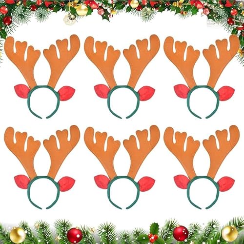 6 Stück Satz von Weihnachts Rentier Stirnbändern, Rentier Geweih für Weihnachts Kopfschmuck, Cosplay Kostüme, Weihnachts Kopfschmuck, passend für Weihnachtsfeiern, Make-up Partys und Tanzpartys 6 Stück Satz von Weihnachts Rentier Stirnbändern, Rentier Geweih für Weihnachts Kopfschmuck, Cosplay Kostüme, Weihnachts Kopfschmuck, passend für Weihnachtsfeiern, Make-up Partys und Tanzpartys von FSSPLJHYJ