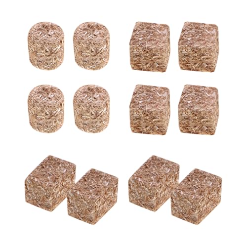 12 Stück kleine Heuballen für Puppenhäuser, Tischplatte, Heuballen, Herbst-Heuhaufen, Heuernte, Dekoration, Herbst-Heuballen, Miniatur-Hausballen-Dekoration 12 Stück kleine Heuballen für Puppenhäuser, Tischplatte, Heuballen, Herbst-Heuhaufen, Heuernte, Dekoration, Herbst-Heuballen, Miniatur-Hausballen-Dekoration von FSSTUD