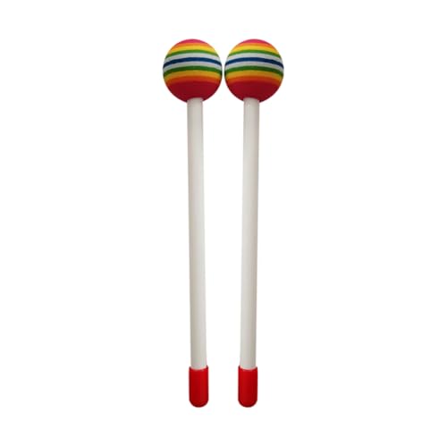 2 Stück Lollipop-Trommelschlägel aus Kunststoff, Xylophon-Schlägel, Regenbogen-Percussion-Sticks Hammer, niedlich, bunte Drumsticks für Kinder, Musikinstrumente für Familienspaß 2 Stück Lollipop-Trommelschlägel aus Kunststoff, Xylophon-Schlägel, Regenbogen-Percussion-Sticks Hammer, niedlich, bunte Drumsticks für Kinder, Musikinstrumente für Familienspaß von FSSTUD