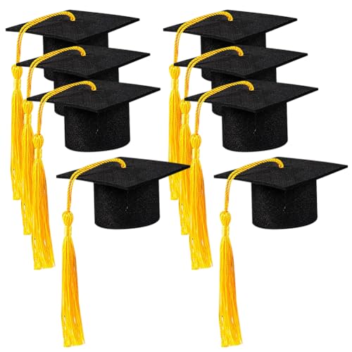FSSTUD 15 Stück Mini-Abschlusskappen mit Quaste, Weinflaschen-Aufsatz, niedlicher Cupcake-Topper, kleine Filzpuppenhut, Miniatur-Verkleidungen, kleine Tiere, Junggesellenabschiede, Hüte FSSTUD 15 Stück Mini-Abschlusskappen mit Quaste, Weinflaschen-Aufsatz, niedlicher Cupcake-Topper, kleine Filzpuppenhut, Miniatur-Verkleidungen, kleine Tiere, Junggesellenabschiede, Hüte von FSSTUD