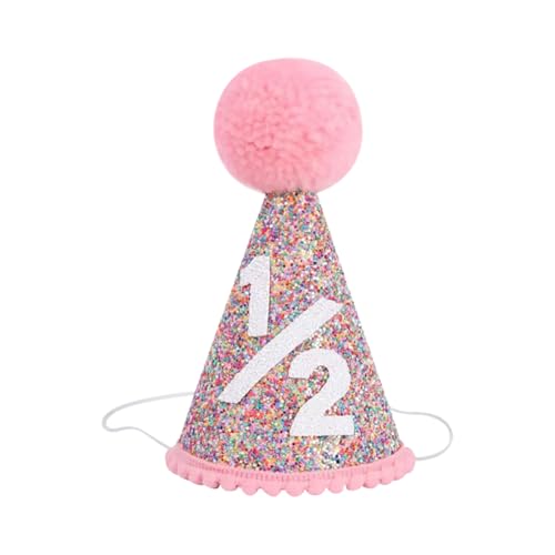 FSSTUD Baby Cone Geburtstagshut Foto Requisiten Kleinkind Glitzer Geburtstag Hut Haarschmuck Pom Pom Party Hüte Kegelform Party Hüte mit Gummiband für kleine Mädchen Jungen 1/2 Jahre alt FSSTUD Baby Cone Geburtstagshut Foto Requisiten Kleinkind Glitzer Geburtstag Hut Haarschmuck Pom Pom Party Hüte Kegelform Party Hüte mit Gummiband für kleine Mädchen Jungen 1/2 Jahre alt von FSSTUD