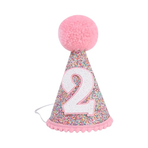 FSSTUD Baby Cone Geburtstagshut Foto Requisiten Kleinkind Glitzer Geburtstag Hut Haarschmuck Pom Pom Party Hüte Kegelform Party Hüte mit Gummiband für kleine Mädchen Jungen 2 Jahre alt FSSTUD Baby Cone Geburtstagshut Foto Requisiten Kleinkind Glitzer Geburtstag Hut Haarschmuck Pom Pom Party Hüte Kegelform Party Hüte mit Gummiband für kleine Mädchen Jungen 2 Jahre alt von FSSTUD