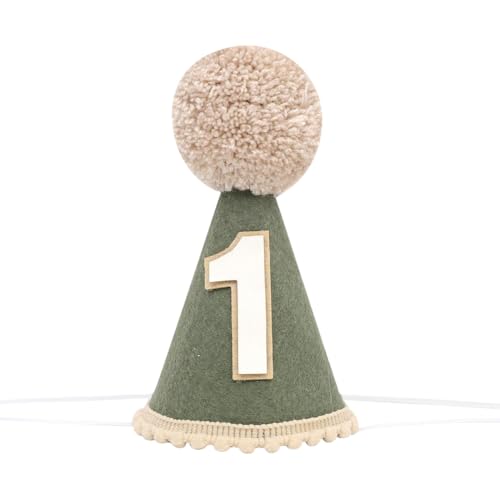 FSSTUD Pom Pom Hut für den 1. Geburtstag, niedlicher Kegelhut für den ersten Geburtstag, Krone, Kuchen, Smash, Foto-Requisiten für Dekorationen FSSTUD Pom Pom Hut für den 1. Geburtstag, niedlicher Kegelhut für den ersten Geburtstag, Krone, Kuchen, Smash, Foto-Requisiten für Dekorationen von FSSTUD