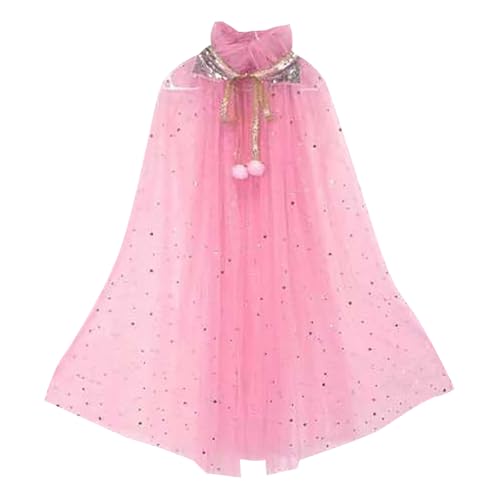 FSSTUD Tüll Prinzessin Umhang Funkelnde Pailletten Umhang Prinzessin Dress Up Umhang Mädchen Geburtstag Party Umhang Halloween Kostüm Sheer Capes mit Riemen Rosa FSSTUD Tüll Prinzessin Umhang Funkelnde Pailletten Umhang Prinzessin Dress Up Umhang Mädchen Geburtstag Party Umhang Halloween Kostüm Sheer Capes mit Riemen Rosa von FSSTUD