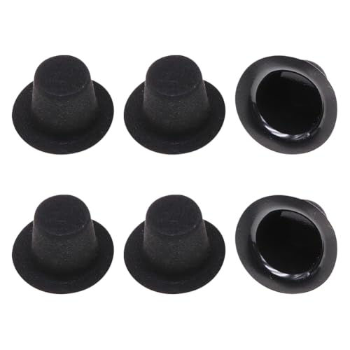 Mini-Hüte aus Kunststoff, Schwarz, 50 Stück, kleine formelle Bowler-Hüte, Kostüm, Party, Puppenhut, Miniatur-Verkleidung, kleine Stofftiermütze, Ornamente Mini-Hüte aus Kunststoff, Schwarz, 50 Stück, kleine formelle Bowler-Hüte, Kostüm, Party, Puppenhut, Miniatur-Verkleidung, kleine Stofftiermütze, Ornamente von FSSTUD