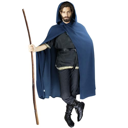 FSUJWOA Blau Renaissance Kapuzenumhang mittelalter kleidung herren Hexenmantel mit Kapuze umhang FSUJWOA Blau Renaissance Kapuzenumhang mittelalter kleidung herren Hexenmantel mit Kapuze umhang von FSUJWOA