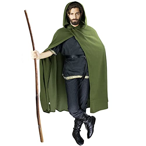 FSUJWOA Grüner Renaissance Kapuzenumhang mittelalter kleidung herren Hexenmantel mit Kapuze umhang FSUJWOA Grüner Renaissance Kapuzenumhang mittelalter kleidung herren Hexenmantel mit Kapuze umhang von FSUJWOA