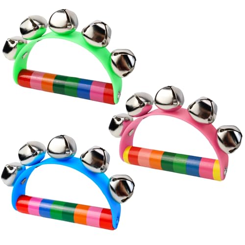 FSWWSF Schellenkranz Kinder 3 StüCk Musikglocke Rasseln Musikinstrumente FüR Familientreffen Geburtstagsfeiern MusikaktivitäTen BüHnenauftritte Rasseln FSWWSF Schellenkranz Kinder 3 StüCk Musikglocke Rasseln Musikinstrumente FüR Familientreffen Geburtstagsfeiern MusikaktivitäTen BüHnenauftritte Rasseln von FSWWSF