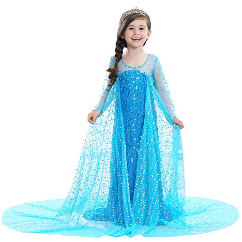 FStory&Winyee Mädchen Kostüm Prinzessin ELSA Kleid Blau mit Umhang Kinder Karneval Kostüm Weihnachten Party Verkleidung Eiskönigin Kostüm Glitzer Cosplay Kleid Pink Festlich Pailletten FStory&Winyee Mädchen Kostüm Prinzessin ELSA Kleid Blau mit Umhang Kinder Karneval Kostüm Weihnachten Party Verkleidung Eiskönigin Kostüm Glitzer Cosplay Kleid Pink Festlich Pailletten von FStory&Winyee