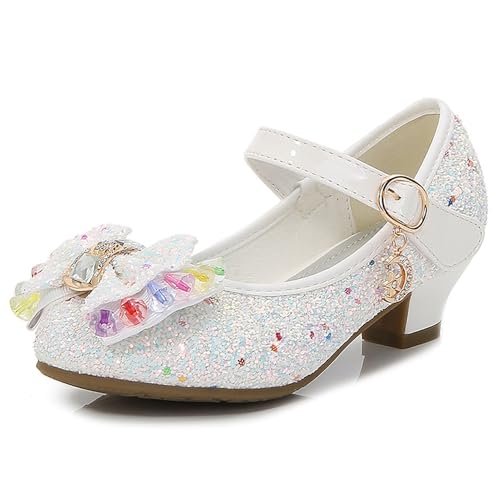 FStory&Winyee Mädchen Schuhe Festlich Prinzessin Ballerinas mit Absatz Kinder Schuhe Partei Glitzer Schleife Pailletten Sandalen Cinderella ELSA Cosplay Karneval Party Verkleiden Fasching, Weiß, 26 FStory&Winyee Mädchen Schuhe Festlich Prinzessin Ballerinas mit Absatz Kinder Schuhe Partei Glitzer Schleife Pailletten Sandalen Cinderella ELSA Cosplay Karneval Party Verkleiden Fasching, Weiß, 26 von FStory&Winyee