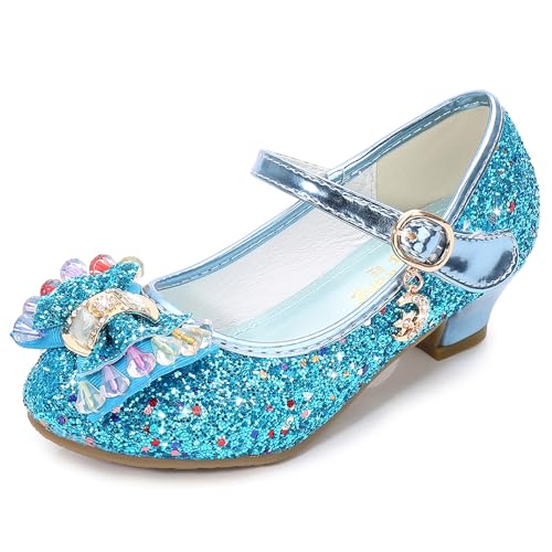 FStory&Winyee Mädchen Schuhe Festlich Prinzessin Ballerinas mit Absatz Kinder Schuhe Partei Glitzer Schleife Pailletten Sandalen Cinderella ELSA Cosplay Karneval Party Verkleiden Fasching, Blau, 38 FStory&Winyee Mädchen Schuhe Festlich Prinzessin Ballerinas mit Absatz Kinder Schuhe Partei Glitzer Schleife Pailletten Sandalen Cinderella ELSA Cosplay Karneval Party Verkleiden Fasching, Blau, 38 von FStory&Winyee