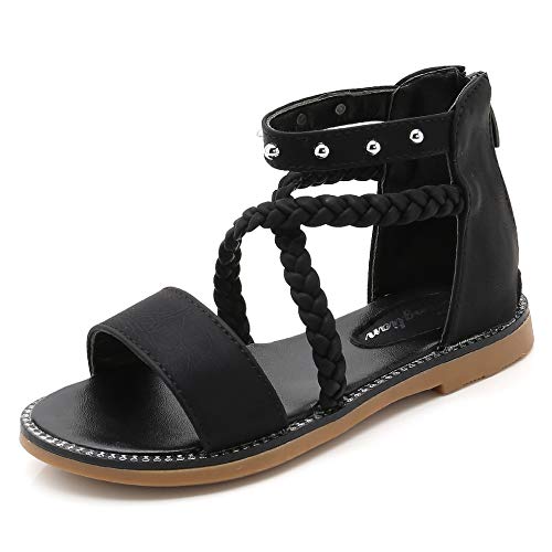 FStory&Winyee Römer Sandalen Mädchen Kinder Römersandalen Hoch Sommer Schuhe Prinzessin Sandalen Mode Flache Sandaletten mit Reißverschluss Schnürung Strass Leder Gummisohle Rosa Grün Schwarz Gr.27-37 FStory&Winyee Römer Sandalen Mädchen Kinder Römersandalen Hoch Sommer Schuhe Prinzessin Sandalen Mode Flache Sandaletten mit Reißverschluss Schnürung Strass Leder Gummisohle Rosa Grün Schwarz Gr.27-37 von FStory&Winyee