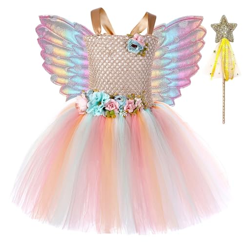 FStory&Winyee Tinkerbell Kostüm für Mädchen Kinder mehrfarbiges Fee Kleider mig Flügel für Verkleidung Cosplay Geschenk Geburtstagsfeiern Halloween Karneval, Orange, XL FStory&Winyee Tinkerbell Kostüm für Mädchen Kinder mehrfarbiges Fee Kleider mig Flügel für Verkleidung Cosplay Geschenk Geburtstagsfeiern Halloween Karneval, Orange, XL von FStory&Winyee