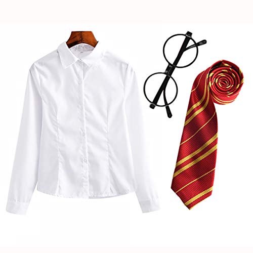 FStory&Winyee Zauberer Zubehör Set Kinder Erwachsene Fanartikel Fasching Outfit Zubehör Set Krawatte, Hemd/Bluse, Rock, Weste, Brille, Rot-webliches Set 03, 125 FStory&Winyee Zauberer Zubehör Set Kinder Erwachsene Fanartikel Fasching Outfit Zubehör Set Krawatte, Hemd/Bluse, Rock, Weste, Brille, Rot-webliches Set 03, 125 von FStory&Winyee