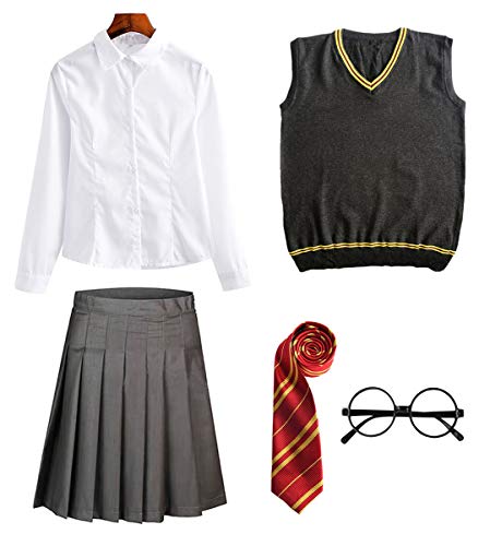 FStory&Winyee Zauberer Zubehör Set Kinder Erwachsene Fanartikel Fasching Outfit Zubehör Set Krawatte, Hemd/Bluse, Rock, Weste, Brille FStory&Winyee Zauberer Zubehör Set Kinder Erwachsene Fanartikel Fasching Outfit Zubehör Set Krawatte, Hemd/Bluse, Rock, Weste, Brille von FStory&Winyee