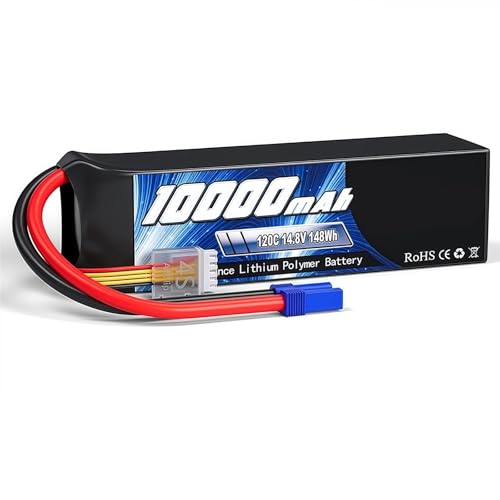 1/2 Einheiten 4S1P 10000 mAh Lipo-Akku 14,8 V 120 C Softcase mit EC5-Anschluss for RC FPV-Drohne, Auto, Buggy, Panzer, Zug, RC-Racing, Hobby-Modellteile(1unit 4S 10000mAh EC5) von FTGADRYF