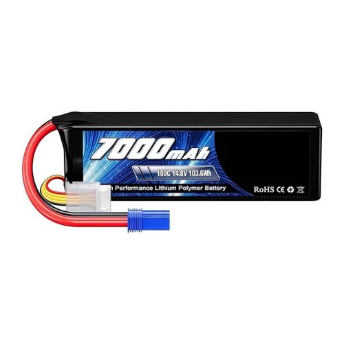 4S 7000mAh FPV Drone Li Polymer Akku 4S1P 14,8V 100C Softcase mit EC5 Anschlussport for RC Autozubehör Tank Flugzeug Racing Hobby Teile von FTGADRYF