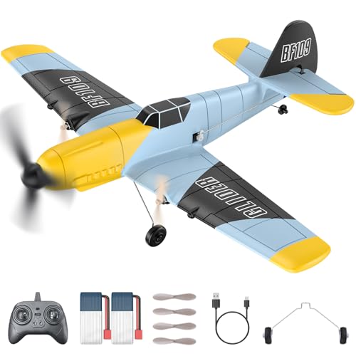 FTJKGH RC Flugzeug BF-109 Messerschmitt, 2.4GHz RC Plane 3-Kanal-RTF RC Segelflugzeugspielzeug, 6-Achsen-Gyro-Stabilisator, RC Steuerung RTF für Anfänger, Kinder, Erwachsene FTJKGH RC Flugzeug BF-109 Messerschmitt, 2.4GHz RC Plane 3-Kanal-RTF RC Segelflugzeugspielzeug, 6-Achsen-Gyro-Stabilisator, RC Steuerung RTF für Anfänger, Kinder, Erwachsene von FTJKGH