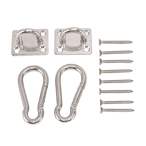 FTVOGUE 200 Kg Outdoor Swing Haken Set mit Quadratischer Türschnalle Federhaken 304 Edelstahl Hängematte Haken für Veranda Yoga FTVOGUE 200 Kg Outdoor Swing Haken Set mit Quadratischer Türschnalle Federhaken 304 Edelstahl Hängematte Haken für Veranda Yoga von FTVOGUE