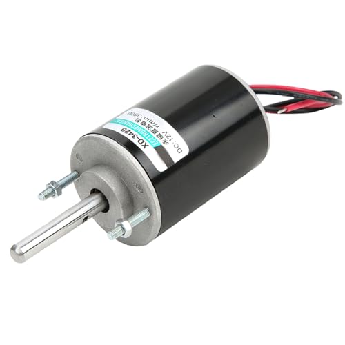 FTVOGUE Hochgeschwindigkeit 12/24 V DC Elektromotor, Großes Drehmoment für die Geschwindigkeitsanpassung, Einstellung, Hobbys und -Projekte (12v3000 rev) von FTVOGUE