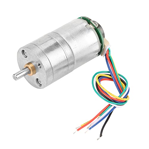 FTVOGUE Metallgeschwindigkeitsreduzierungsmotor 12V DC -Encoder -Zahnradmotor Niedriger Geschwindigkeit, Niedriges Geräusch Geeignet für Fensteröffner, Türöffnung, Mini Windklasse (DC12 30 U/min) von FTVOGUE