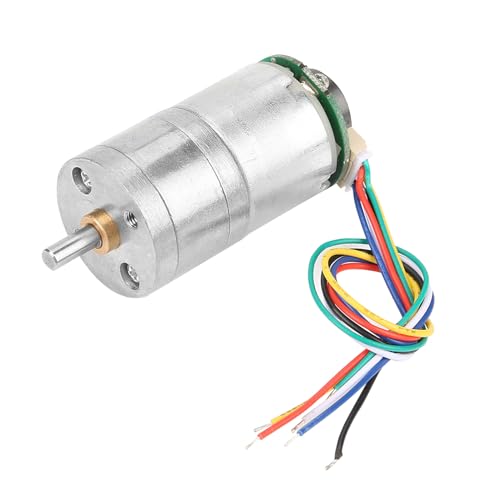 FTVOGUE Metallgeschwindigkeitsreduzierungsmotor 12V DC -Encoder -Zahnradmotor Niedriger Geschwindigkeit, Niedriges Geräusch Geeignet für Fensteröffner, Türöffnung, Mini Windklasse (DC12 70 U/min) von FTVOGUE