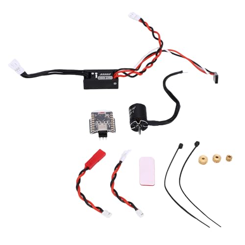 FTVOGUE RC Motor ESC Combo 50A Bürstenloser Kraftkit für 1/24 1/18 1/16 1/12 Crawler -Autos mit WiFi Link Adapter Wasserdichtes Design Programmierbare Parameter 3A BEC Output von FTVOGUE