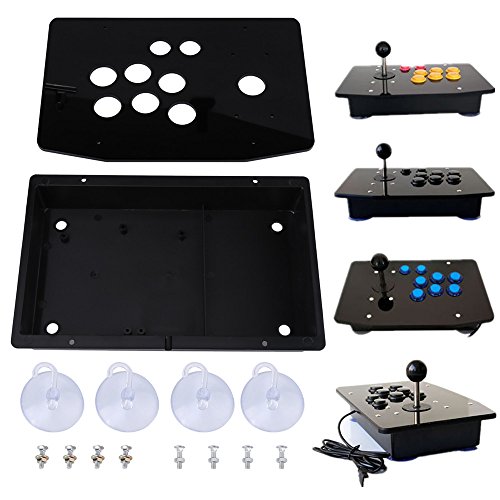 Schwarzes Acryl Panel und Case DIY Set Kits Ersatz für Arcade-Spiel mit Schrauben und Saugern von FTVOGUE