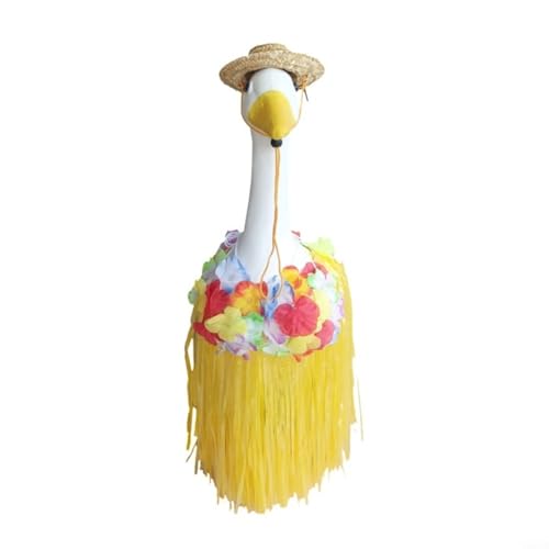 FUANA Sommer-Strand-Grasrock-Gans-Outfit mit Strohhut für Garten, Rasen, Dekoration, Party, Urlaub, festliche Atmosphäre FUANA Sommer-Strand-Grasrock-Gans-Outfit mit Strohhut für Garten, Rasen, Dekoration, Party, Urlaub, festliche Atmosphäre von FUANA