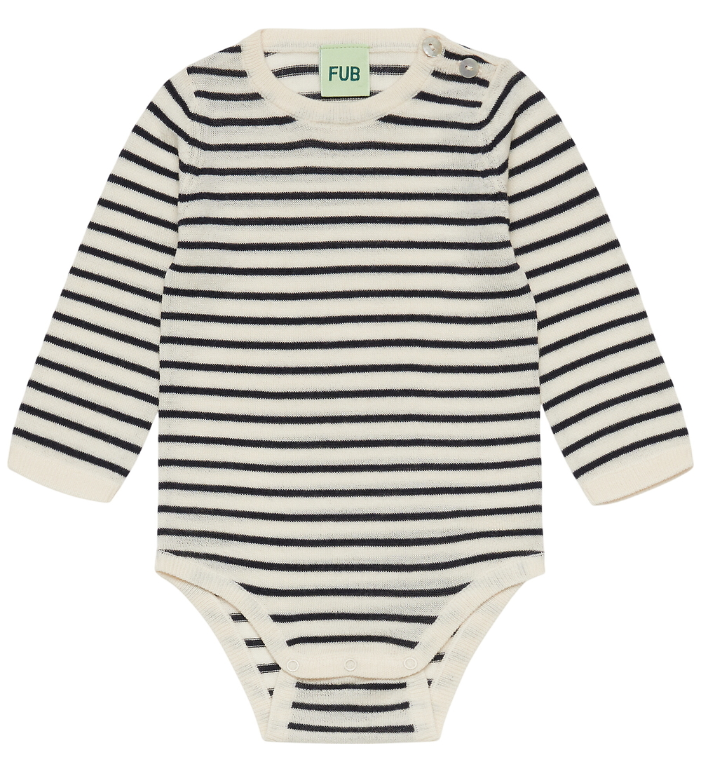 FUB Body l/ä - Strick - Wolle - Ecru/Navy - FUB - 1½ Jahre (86) - Body L/Ä von FUB