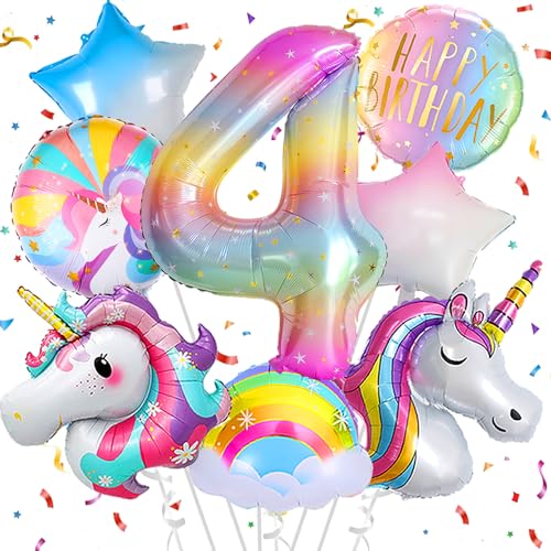 Deko 4. Geburtstag Mädchen,Einhorn Geburtstagsdeko 4 Jahr,Einhorn Luftballons 4. Geburtstag, Zahl 4 Folienballon Einhorn Party Deko,Einhorn Deko kindergeburtstag 4 jahr Deko 4. Geburtstag Mädchen,Einhorn Geburtstagsdeko 4 Jahr,Einhorn Luftballons 4. Geburtstag, Zahl 4 Folienballon Einhorn Party Deko,Einhorn Deko kindergeburtstag 4 jahr von FUBABCO