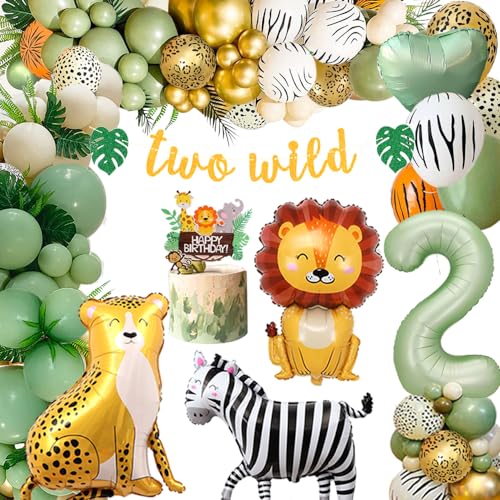 Geburtstagsdeko 2 jahr,Deko 2. Geburtstag Junge Mädchen, Kindergeburtstag 2 Jahr Deko,Luftballons 2. Geburtstag, Safari Dschungel Dekoration,Wild Two Geburtstag Deko Geburtstagsdeko 2 jahr,Deko 2. Geburtstag Junge Mädchen, Kindergeburtstag 2 Jahr Deko,Luftballons 2. Geburtstag, Safari Dschungel Dekoration,Wild Two Geburtstag Deko von FUBABCO