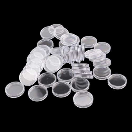 28 mm transparent für Münzhüllen, 100 Stück, zum Sammeln und Aufbewahren von Münzen von FUBESK