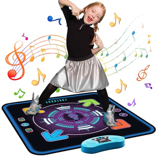 FUCEORUY Tanzmatte Spielzeug für Mädchen Jungen Musikmatte Spielzeuge 3 Spielmodi Tanzmatte Kinder LED Lichter Musical Tanzspiel Weihnachten Geburtstags Geschenke für 3 4 5 6 7 8 9 10+ Jahre alte von FUCEORUY
